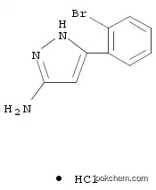 Molecular Structure of 1031793-63-1 (5-AMino-3-(2-broMophenyl)pyrazole Hydrochloride)